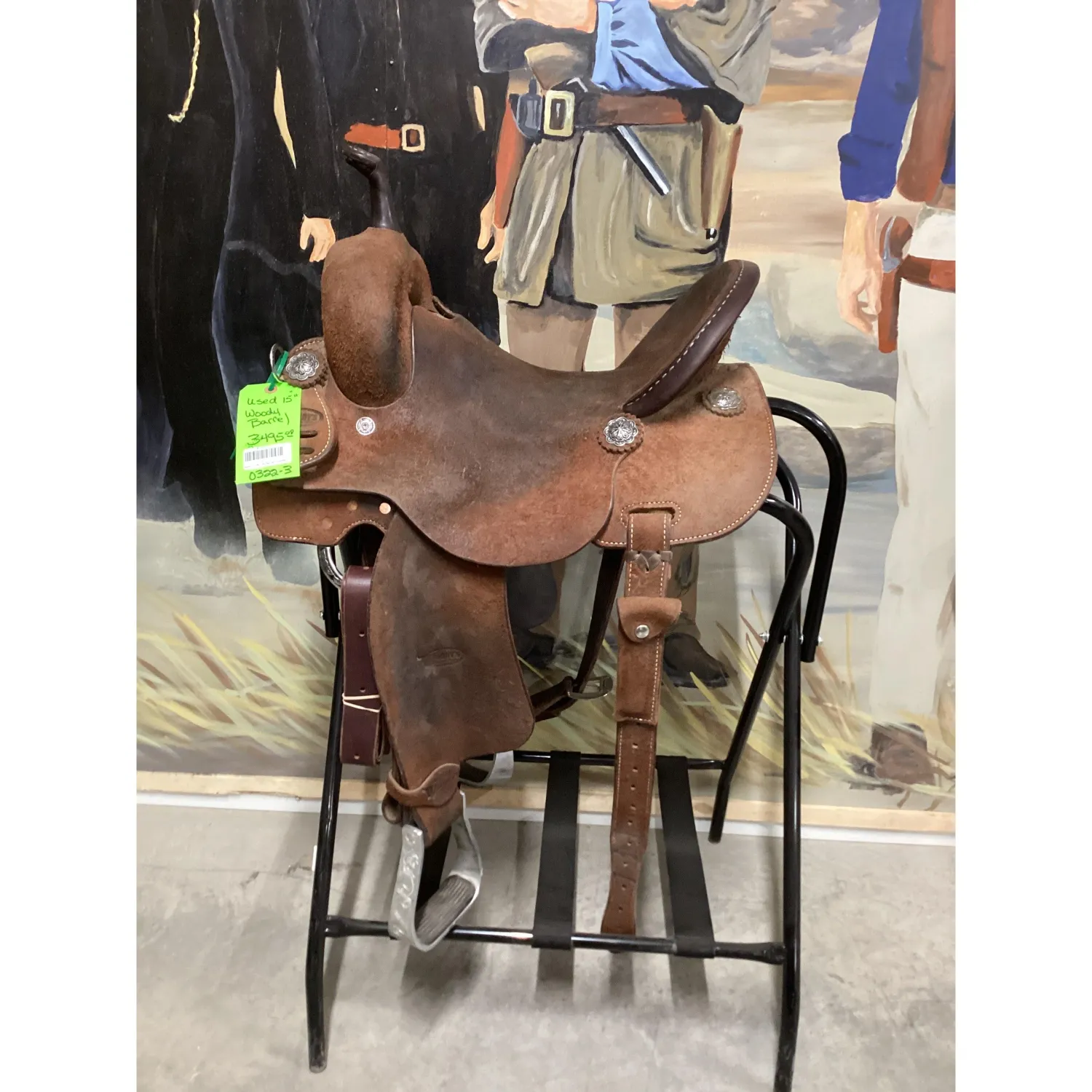Used 15" Woody Barrel Saddle