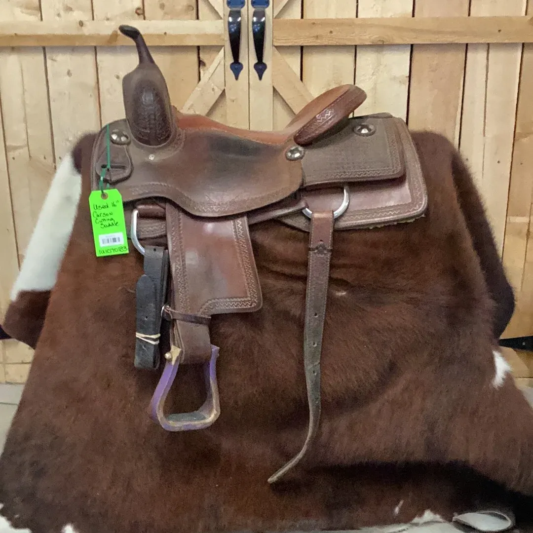 Used 16" Carson River Cutting Saddle