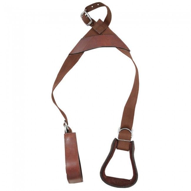 Tough 1® Kids Nylon Slip-On Stirrup Set (Leather Covered Stirrups)
