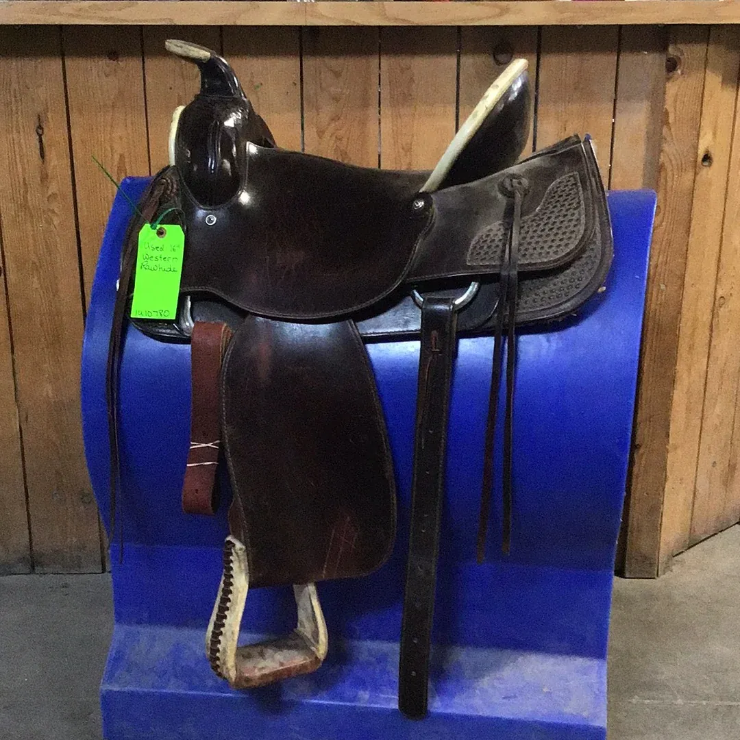 Used 16” Western Rawhide Saddle