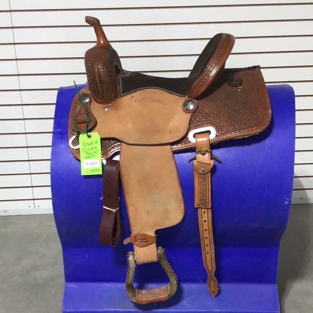 Used Irvine 14" Barrel Saddle - 1-3892