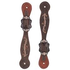 Weaver 3 Country Charm Ladies Spur Straps - Russet