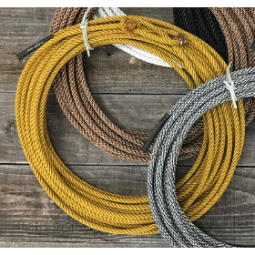 Uoza Black Label 3-Strand 9.5mm x 50' Poly Ranch Rope - Gold Left Twist