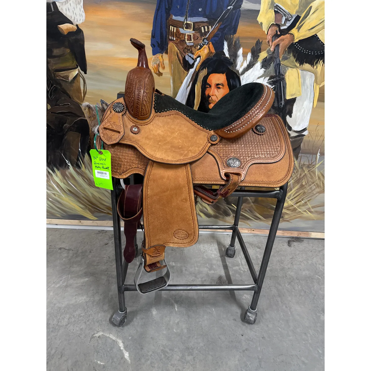 Used 14" Reinsman Molly Powell Barrel Saddle