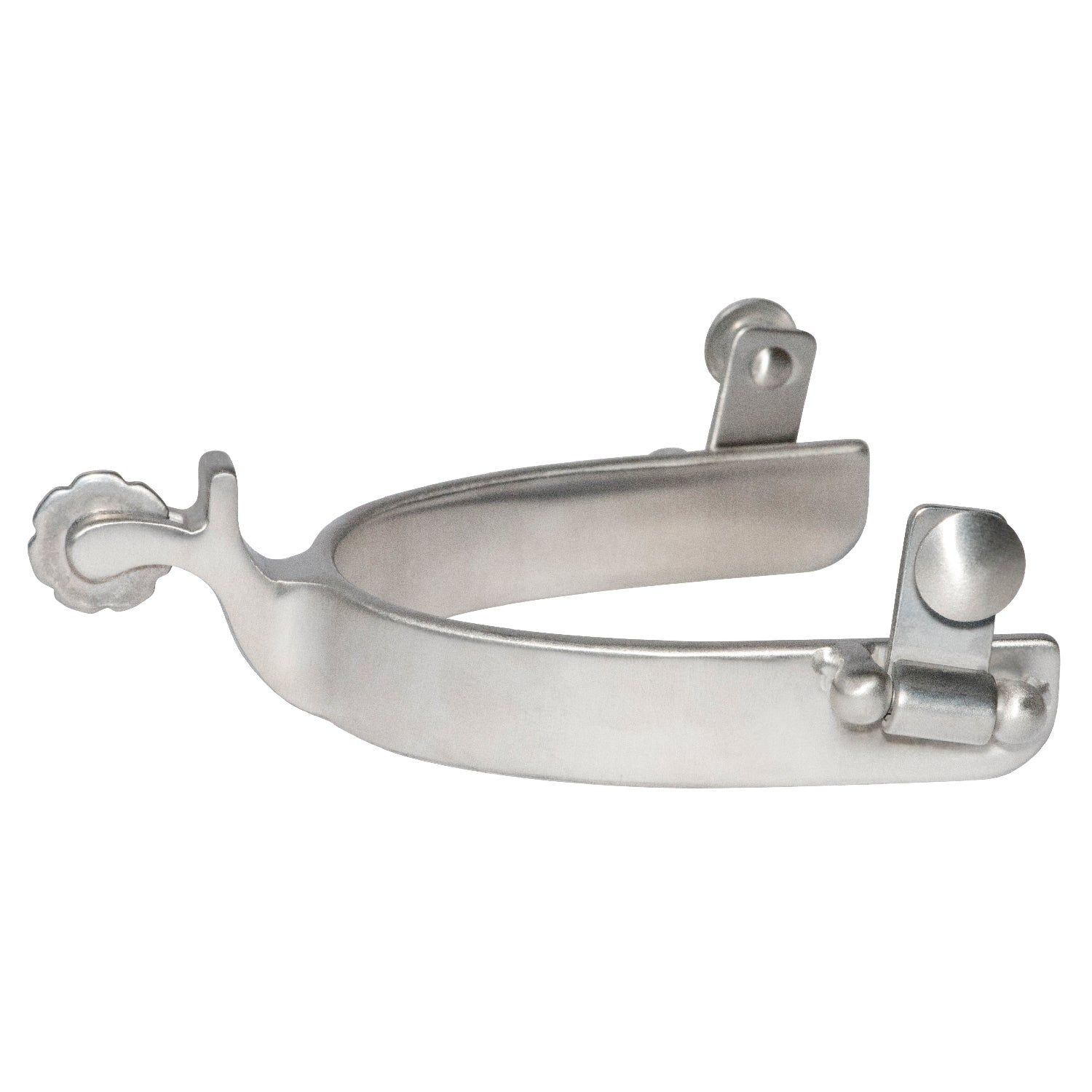 Walt Woodard Roper Collection Stainless Steel Brushed Ladies Spurs - 3/4"
