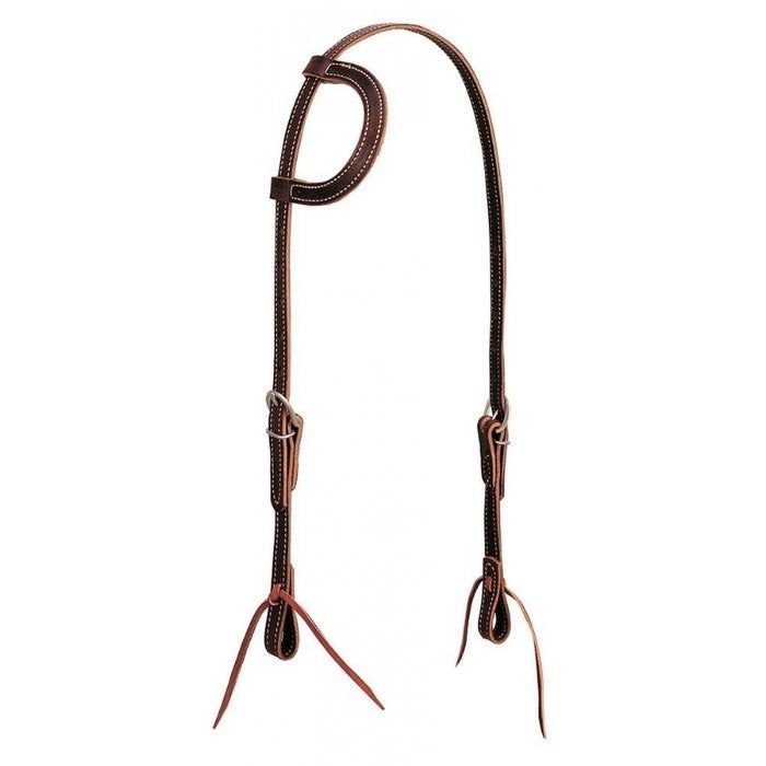 Weaver Leather Latigo Leather Flat Sliding Ear Headstall Average - 10-0093