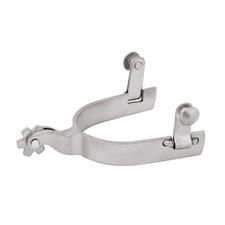 Weaver Leather Men's Stainless Steel Spurs with Replaceable Rowel