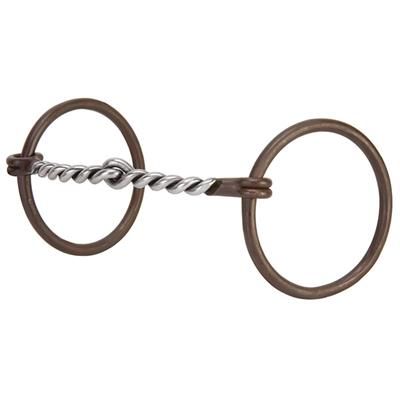 Weaver 5" O-Ring Twisted Curved Snaffle Bit