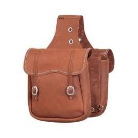 Weaver Chap Leather Saddle Bag with Spots