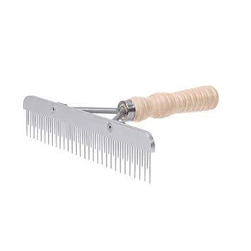 Weaver Fluffer Comb with Wood Handle and Stainless Steel Replacement Blade