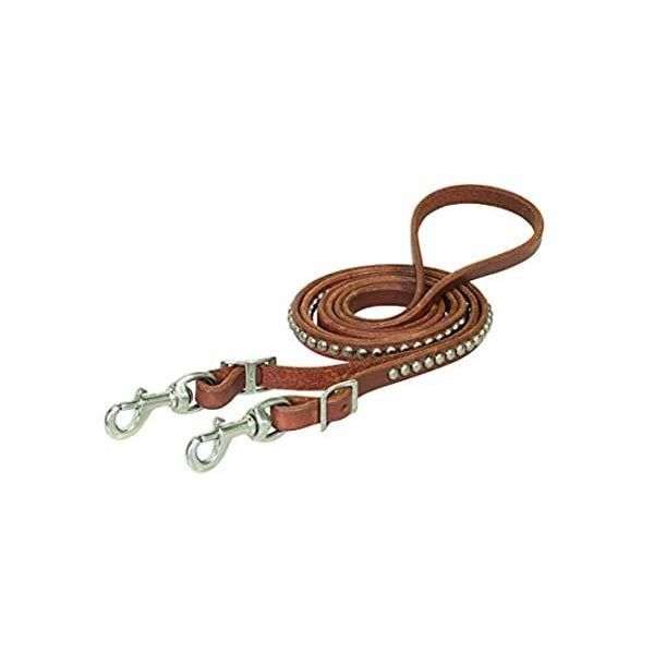 Weaver Harness Leather Spotted Roper Rein, 5/8" x 8' - Russet