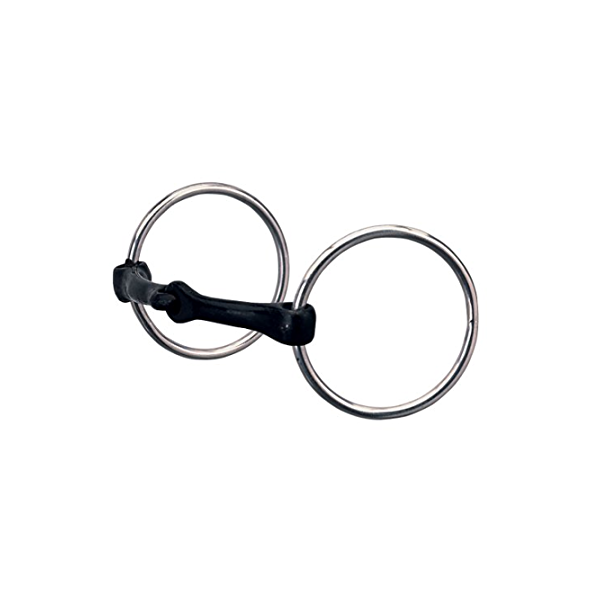 Weaver Leather 5" O-Ring Snaffle Bit Sweet Iron Slightly Curved Mouth