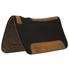 Weaver Leather All Natural 100% Wool Felt Pony Saddle Pad with Foam Insert 25" x 26" - Black