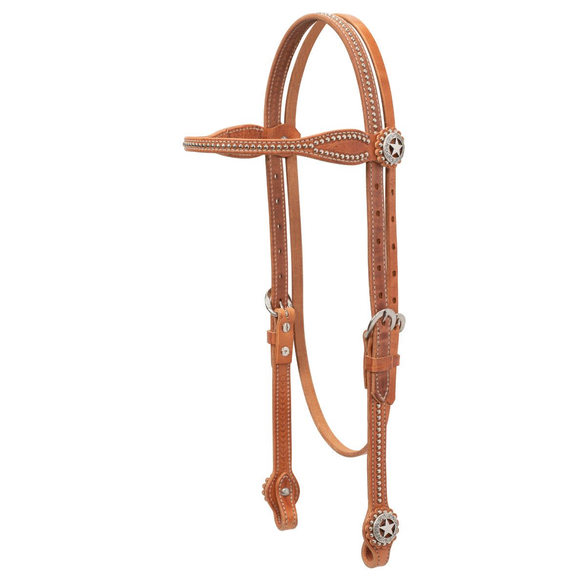 Weaver Leather Browband Headstall Russel HL Texas Star