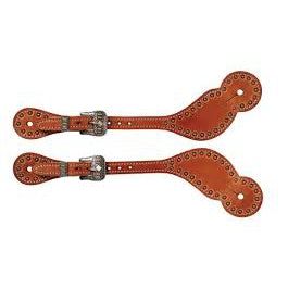 Weaver Leather Diamond Bar Regular Spur Straps - Russet