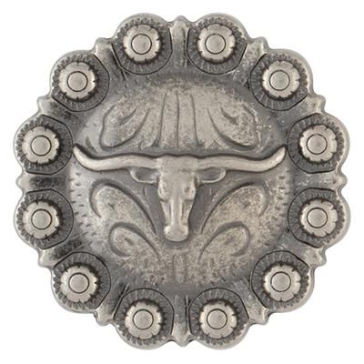 Weaver Leather Round Longhorn Berry Concho 1"