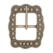 Weaver Leather Scalp Berry Buckle ATQ Nickel 3/4"