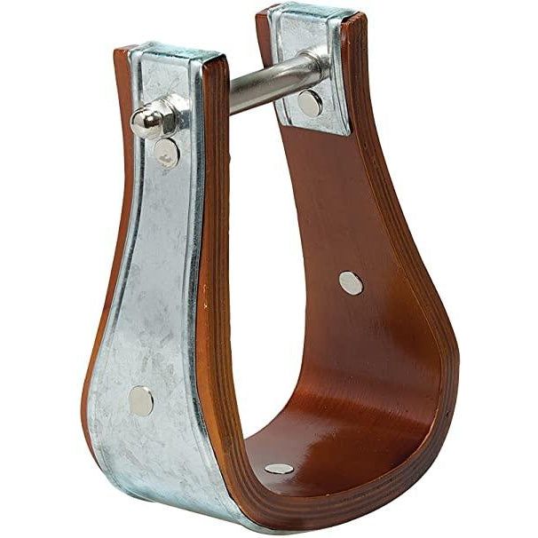 Weaver Leather Sloped Stirrup Wooden with Galvanized Binding