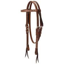Weaver Leather Turquoise Cross Buckstitch Pony Browband Headstall