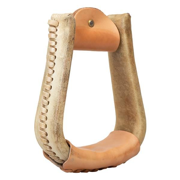 Weaver 2" Natural Rawhide Covered Deep Roper Stirrups - Natural