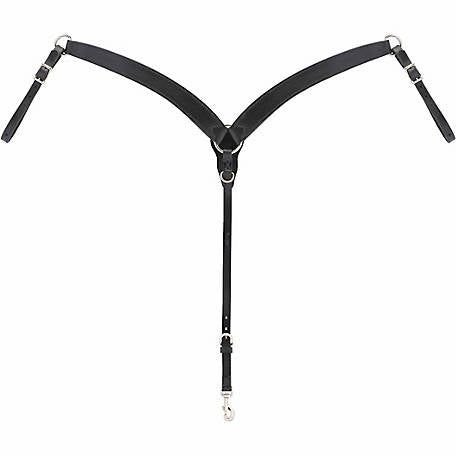 Weaver Black Latigo Leather Contoured Breast Collar
