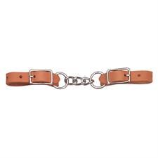 Weaver Harness Leather Heavy-Duty 3-1/2" Single Link Chain Curb Strap - Russet