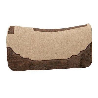 Weaver Leather Contoured Wool Blend Felt Saddle Pad Croco Cognac