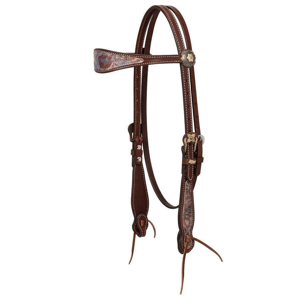 Weaver Leather Patina Rose Browband Headstall