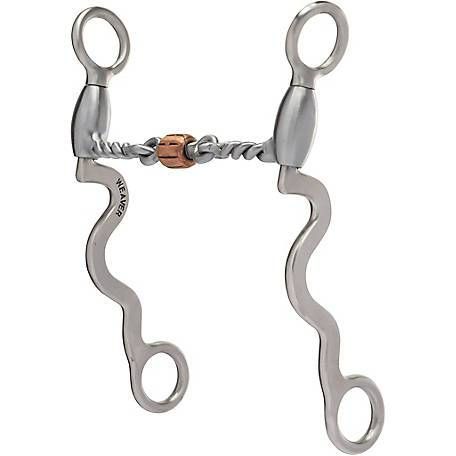 Weaver Leather Pro Series 5" Bit Sweet Iron 3-Piece Twisted Wire Mouth with Copper Cricket