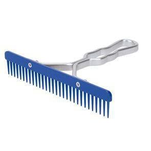 Weaver Fluffer Comb with Aluminum Handle and Replaceable Plastic Blade - Blue