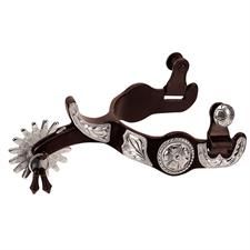 Weaver Leather Men's Show Spurs with Engraved German Silver Trim