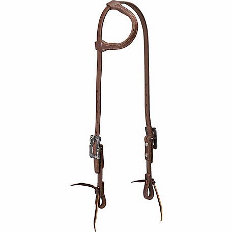 Weaver ProTack Oiled Premium Leather Sliding Ear Headstall, 5/8"