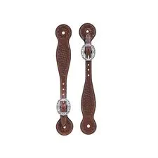 Weaver Leather Basin Cowboy Thin Spur Straps - Brown