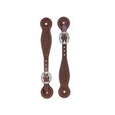 Weaver Leather Basin Cowboy Thin Spur Straps - Brown