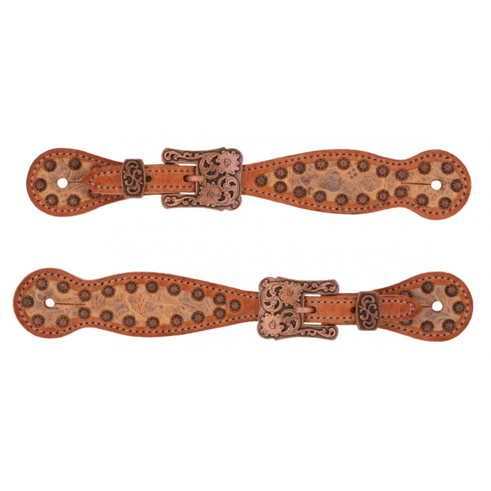 Weaver Leather Copper Blossom Ladies Spur Straps