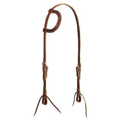 Weaver Leather Latigo Leather Flat Sliding Ear Headstall Average - 10-0336