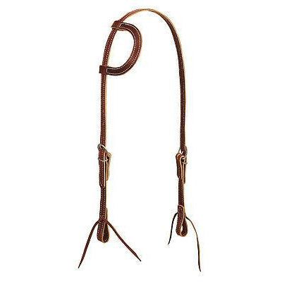 Weaver Leather Latigo Leather Flat Sliding Ear Headstall Average - 10-0336