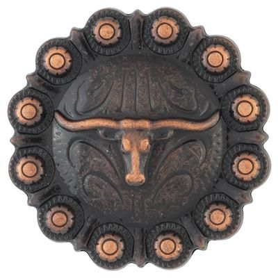 Weaver Leather Round Longhorn Berry Concho 1 1/2" - 01851-BC-1 1/2