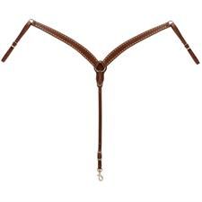 Weaver Leather Turquoise Cross Buckstitched Pony Contoured Breast Collar