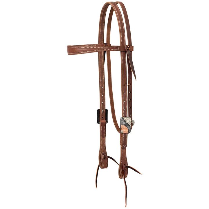 Weaver Protack Slim Browband Headstall w/Designer Hardware - Thunderbird