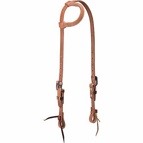 Weaver ProTack Premium Leather Sliding Ear Headstall, 3/4"