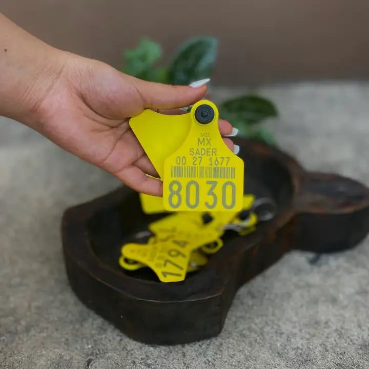 Western Linens Cowtag Keychain