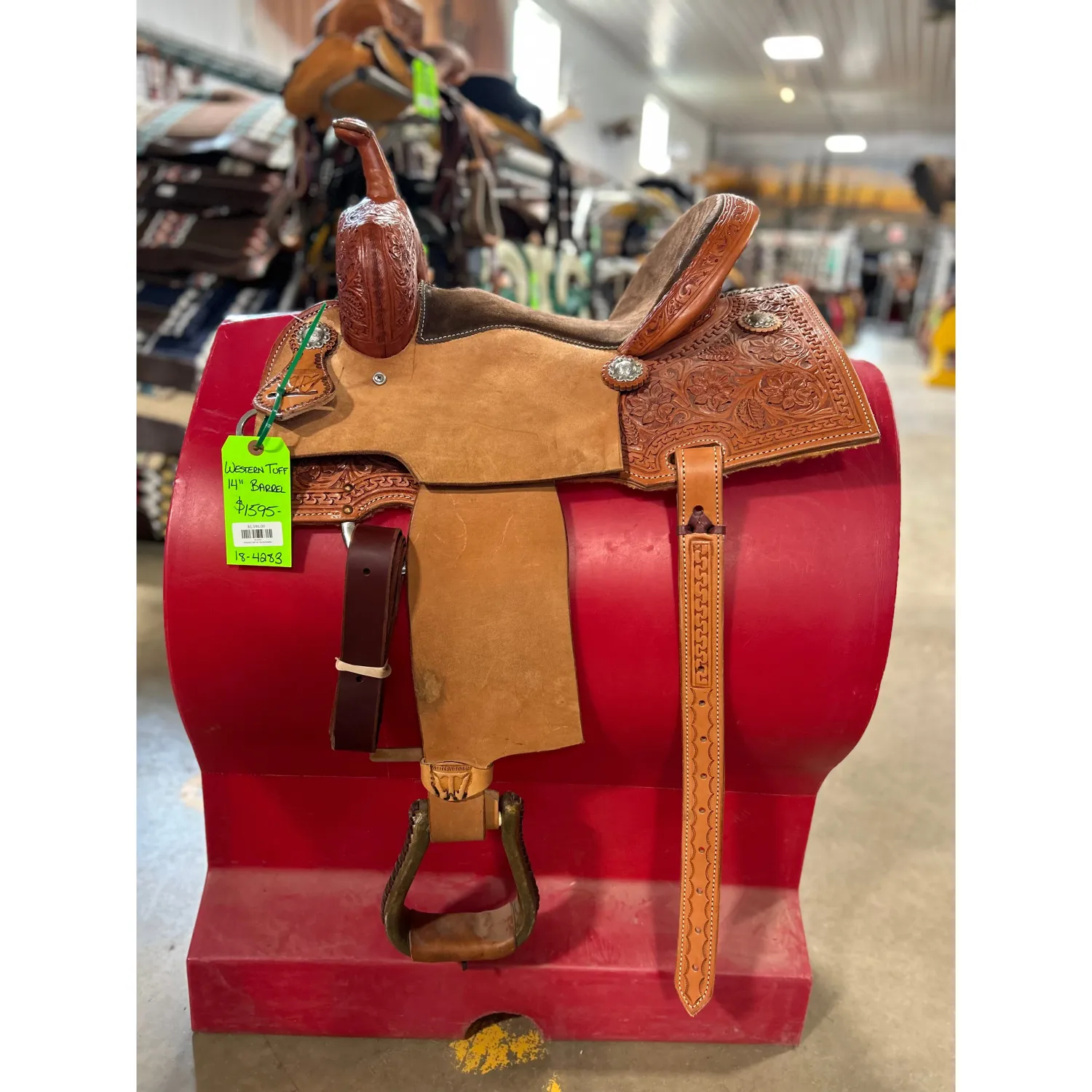 Western Tuff 14" Barrel Saddle - 18-4283