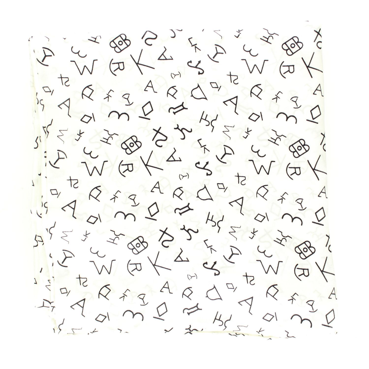 Wild Rag Branded Patterned 33x33 White