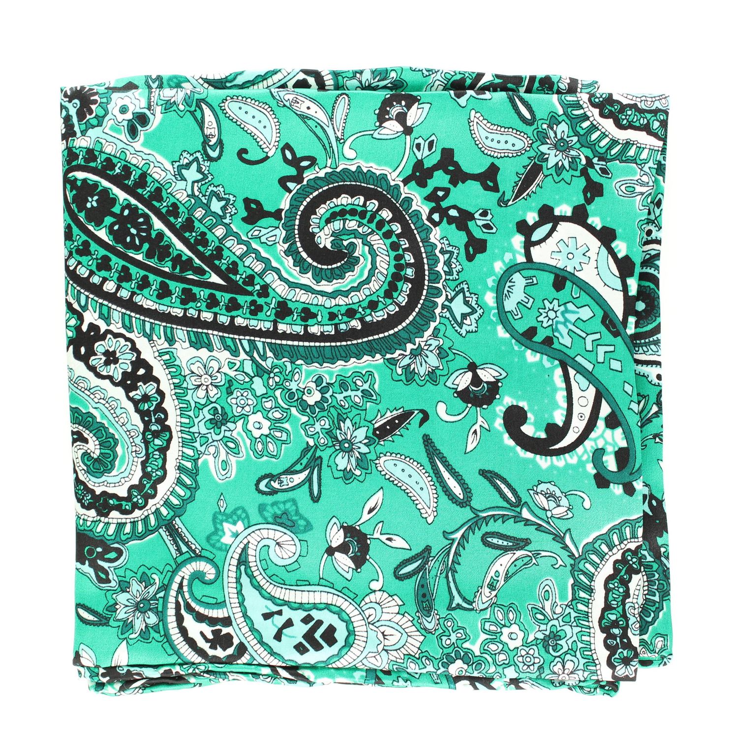 WIld Rag Paisley Patterned 33x33 Forest Green