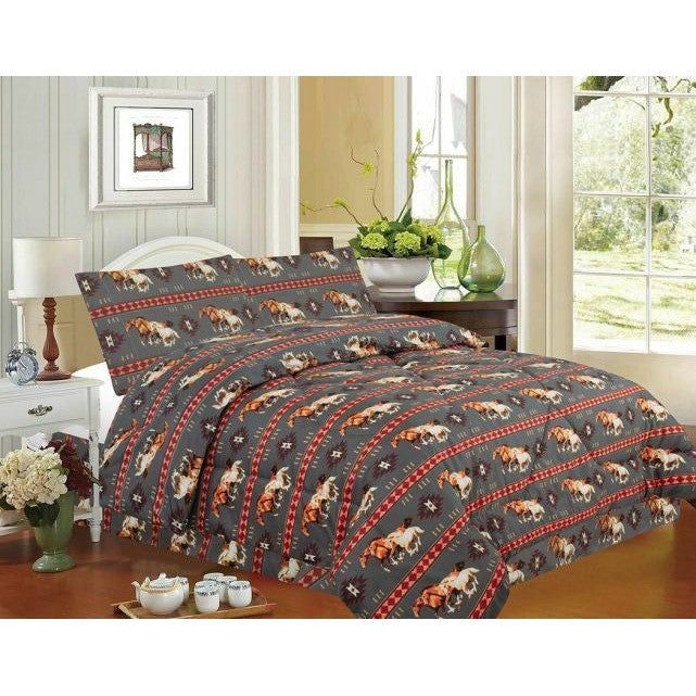 Western Varieties 4-Pc Queen Comforter Set - Horses