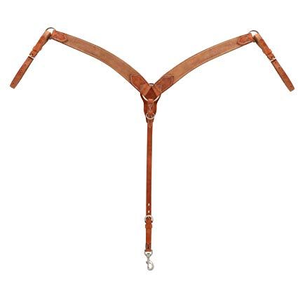Weaver Rough Out Russet Harness Leather Contoured Breast Collar