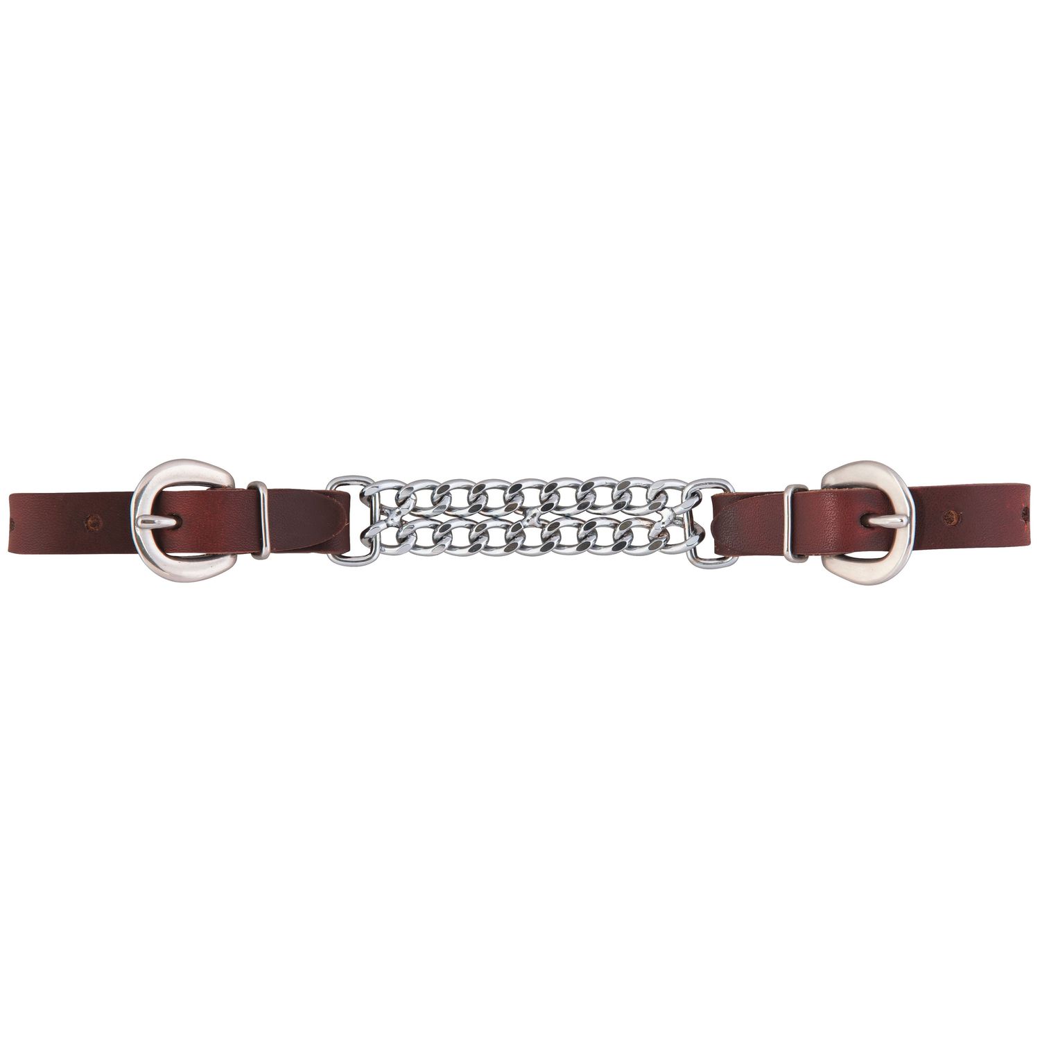 Weaver Working Cowboy 4-1/2" Double Flat Link Curb Strap - Golden Chestnut