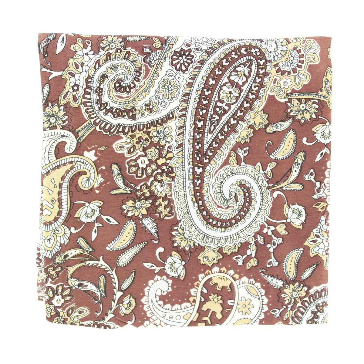 WIld Rag Paisley Patterned 33x33 Brown