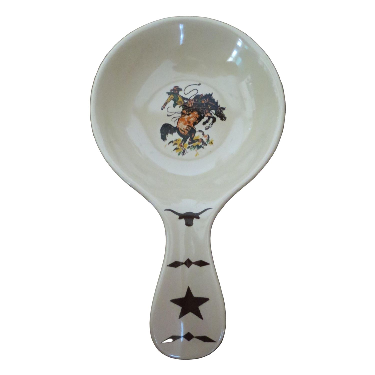 West Creation Ceramic Bronc Spoon Rest